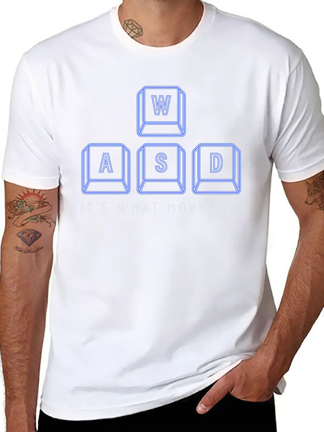 WASD Gamer Boys Keyboard Keys PC Gaming Unisex Casual T-Shirt – Clean Design For Daily Comfort
