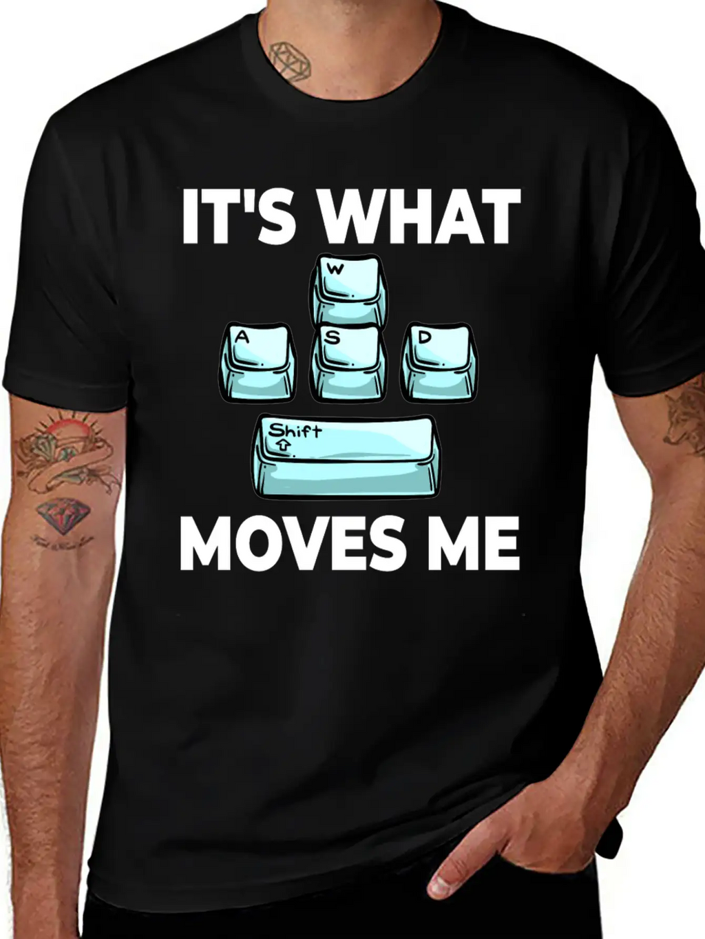 WASD Gaming Keyboard Keycap Player Breathable Soft Cotton T-Shirt – Timeless Casual Look