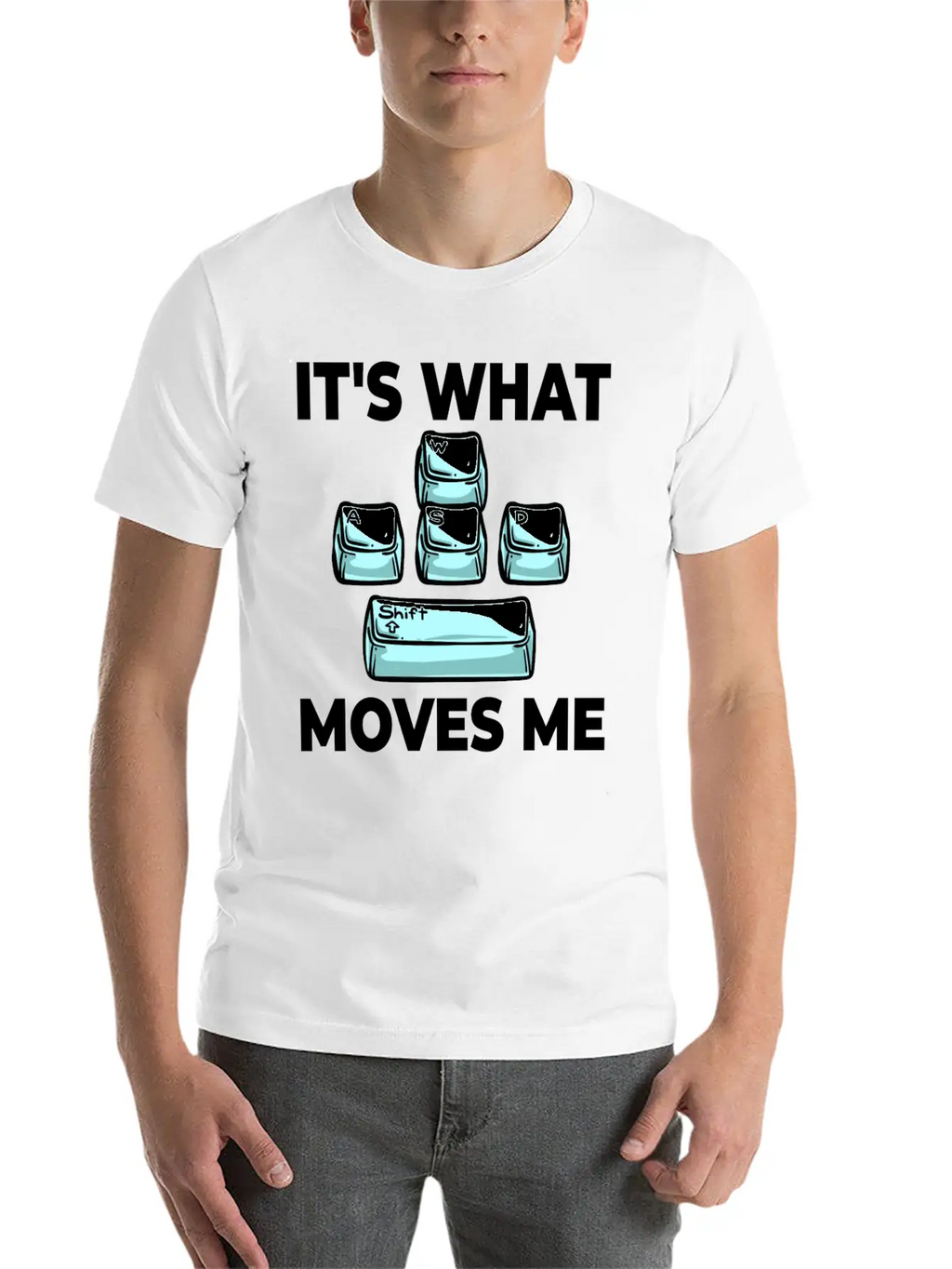 WASD Gaming Keyboard Keycap Player Breathable Soft Cotton T-Shirt – Timeless Casual Look