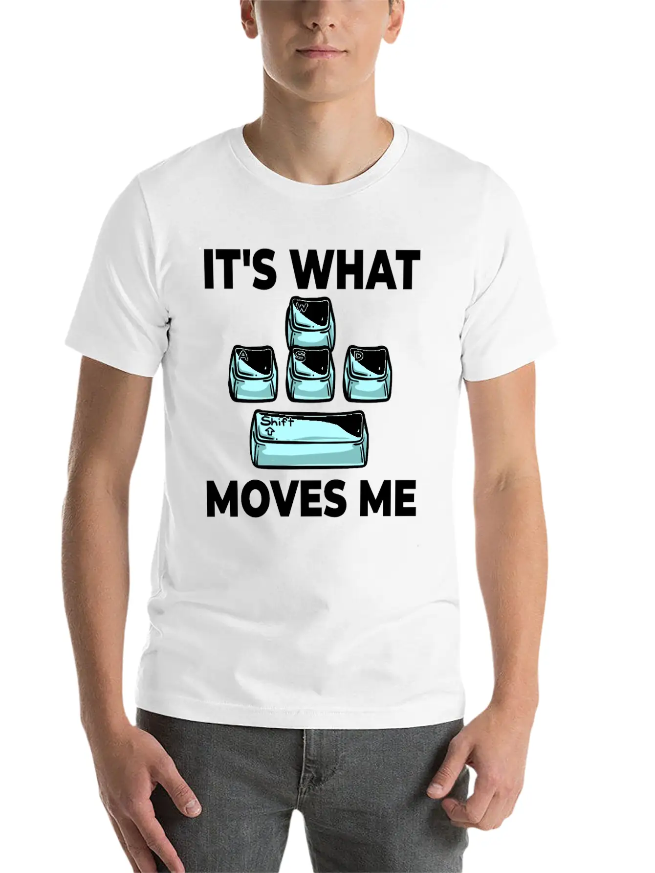WASD Gaming Keyboard Keycap Player Breathable Soft Cotton T-Shirt – Timeless Casual Look