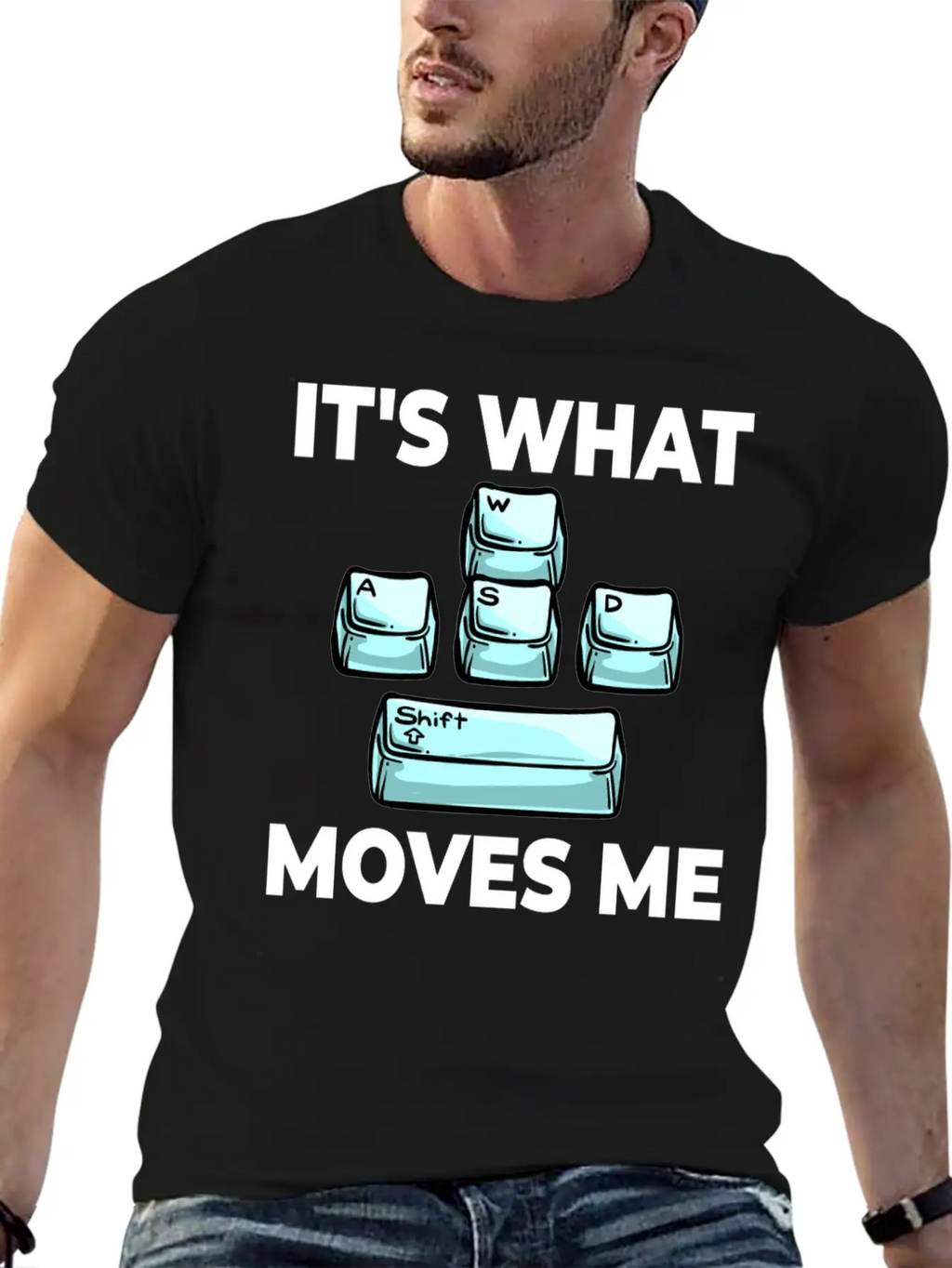 WASD Gaming Keyboard Keycap Player Breathable Soft Cotton T-Shirt – Timeless Casual Look