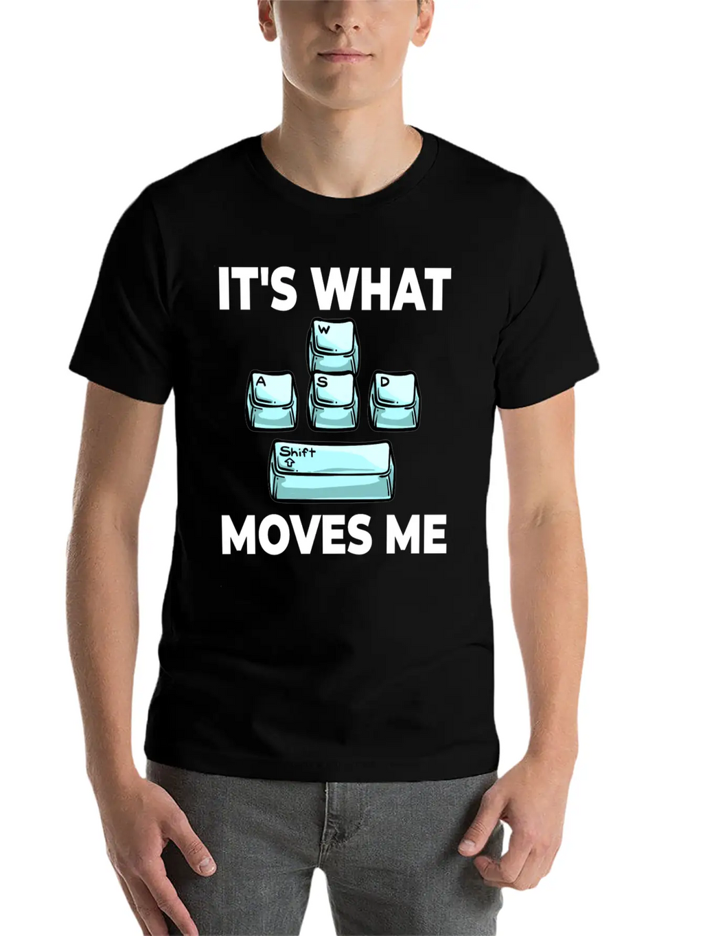 WASD Gaming Keyboard Keycap Player Breathable Soft Cotton T-Shirt – Timeless Casual Look