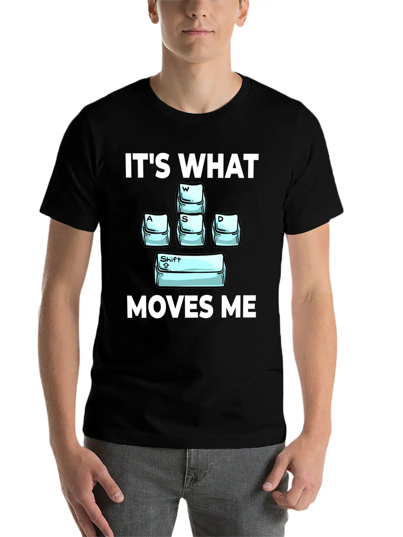 WASD Gaming Keyboard Keycap Player Breathable Soft Cotton T-Shirt – Timeless Casual Look