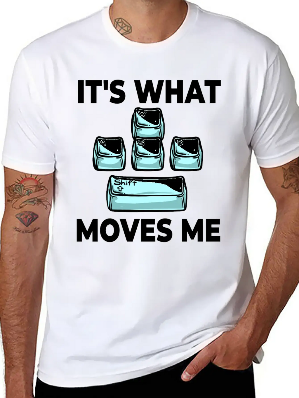 WASD Gaming Keyboard Keycap Player Breathable Soft Cotton T-Shirt – Timeless Casual Look