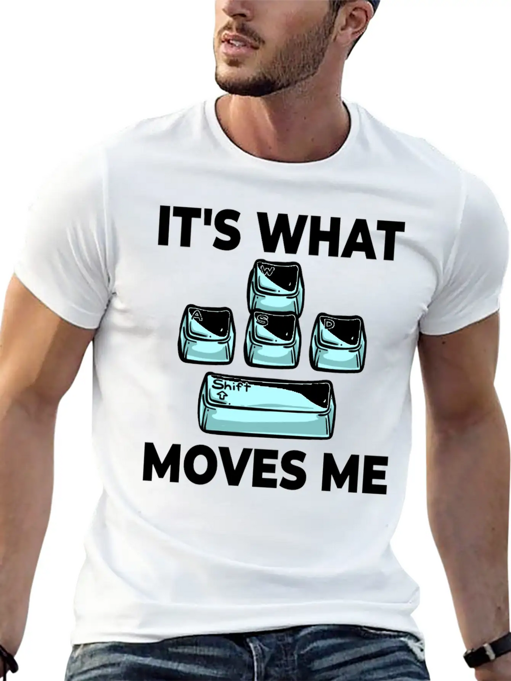 WASD Gaming Keyboard Keycap Player Breathable Soft Cotton T-Shirt – Timeless Casual Look