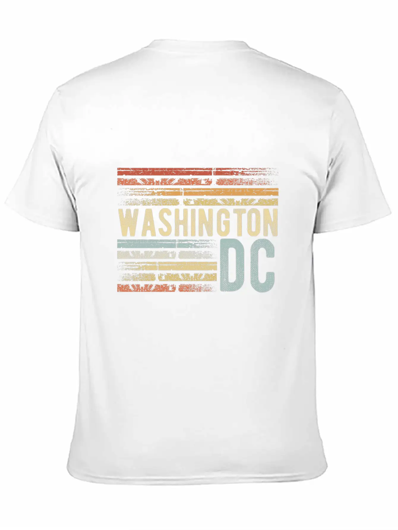 Washington DC Outfit Retro Sunset Unisex Short Sleeve Soft Cotton T-Shirt – Casual Everyday Wear