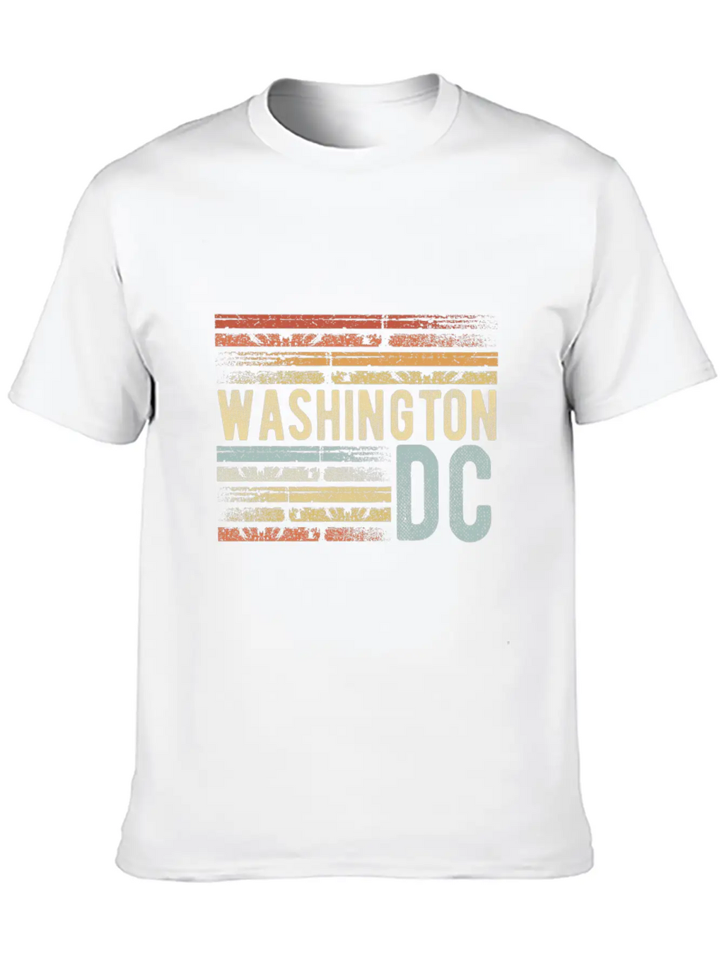 Washington DC Outfit Retro Sunset Unisex Short Sleeve Soft Cotton T-Shirt – Casual Everyday Wear