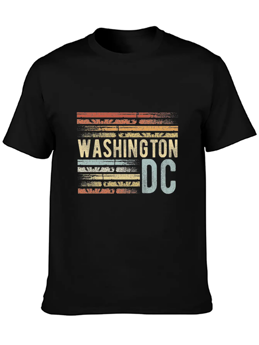 Washington DC Outfit Retro Sunset Unisex Short Sleeve Soft Cotton T-Shirt – Casual Everyday Wear