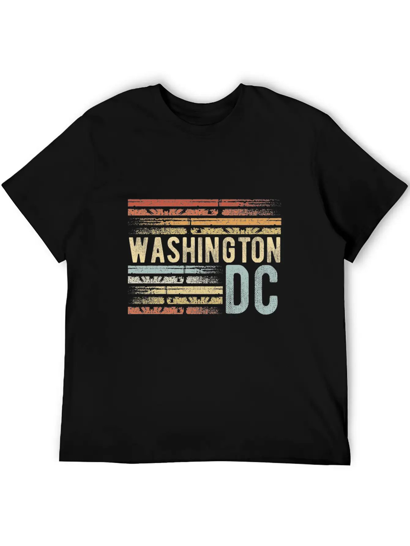Washington DC Outfit Retro Sunset Unisex Short Sleeve Soft Cotton T-Shirt – Casual Everyday Wear