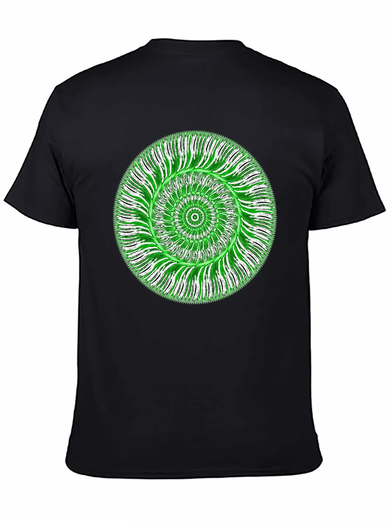 Watcher Of Green Mandala Breathable Soft Cotton T-Shirt – Timeless Casual Look