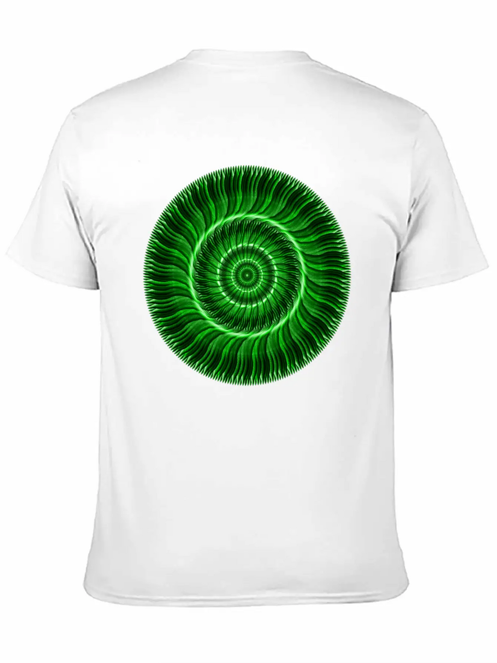 Watcher Of Green Mandala Breathable Soft Cotton T-Shirt – Timeless Casual Look