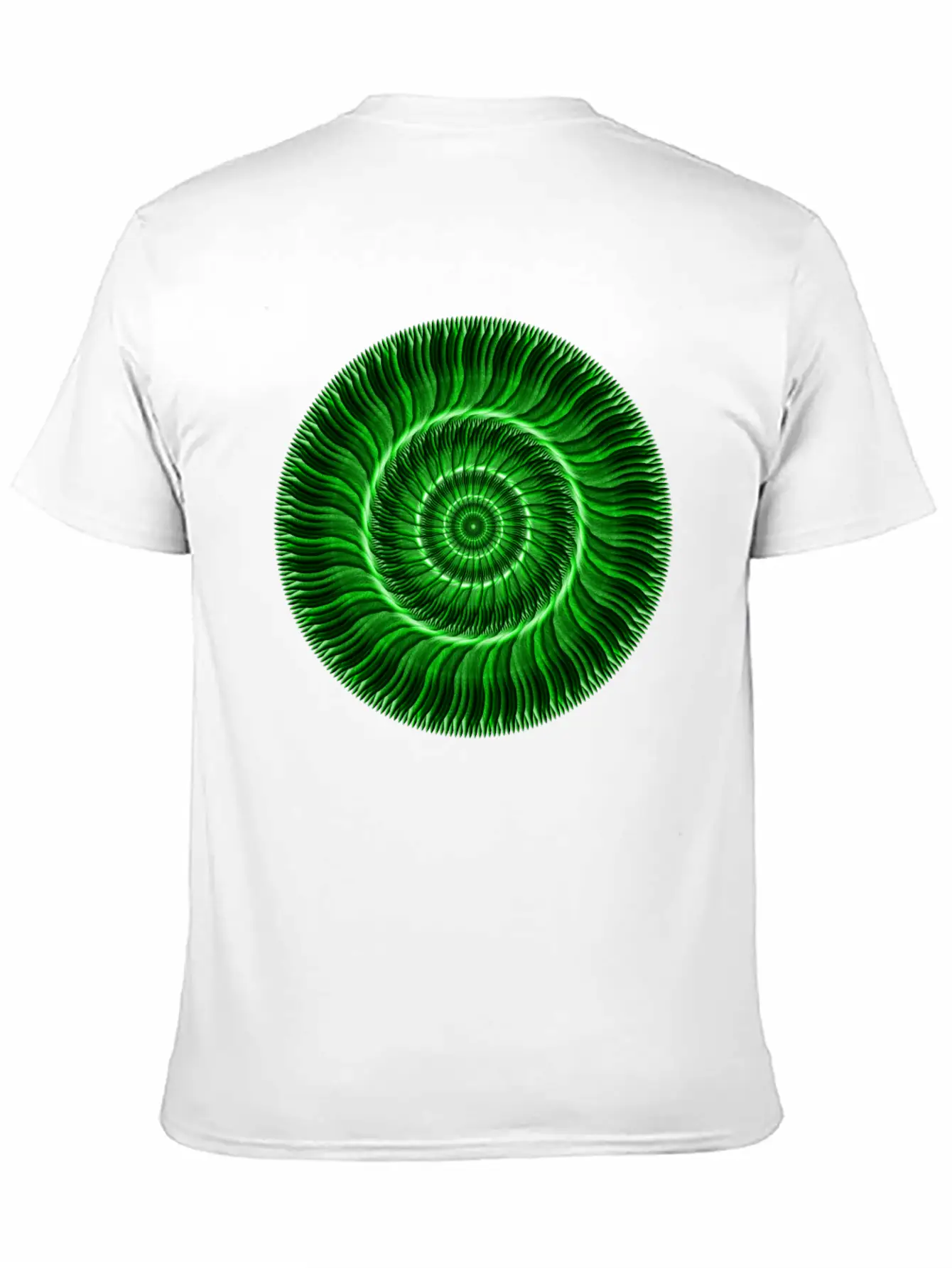 Watcher Of Green Mandala Breathable Soft Cotton T-Shirt – Timeless Casual Look