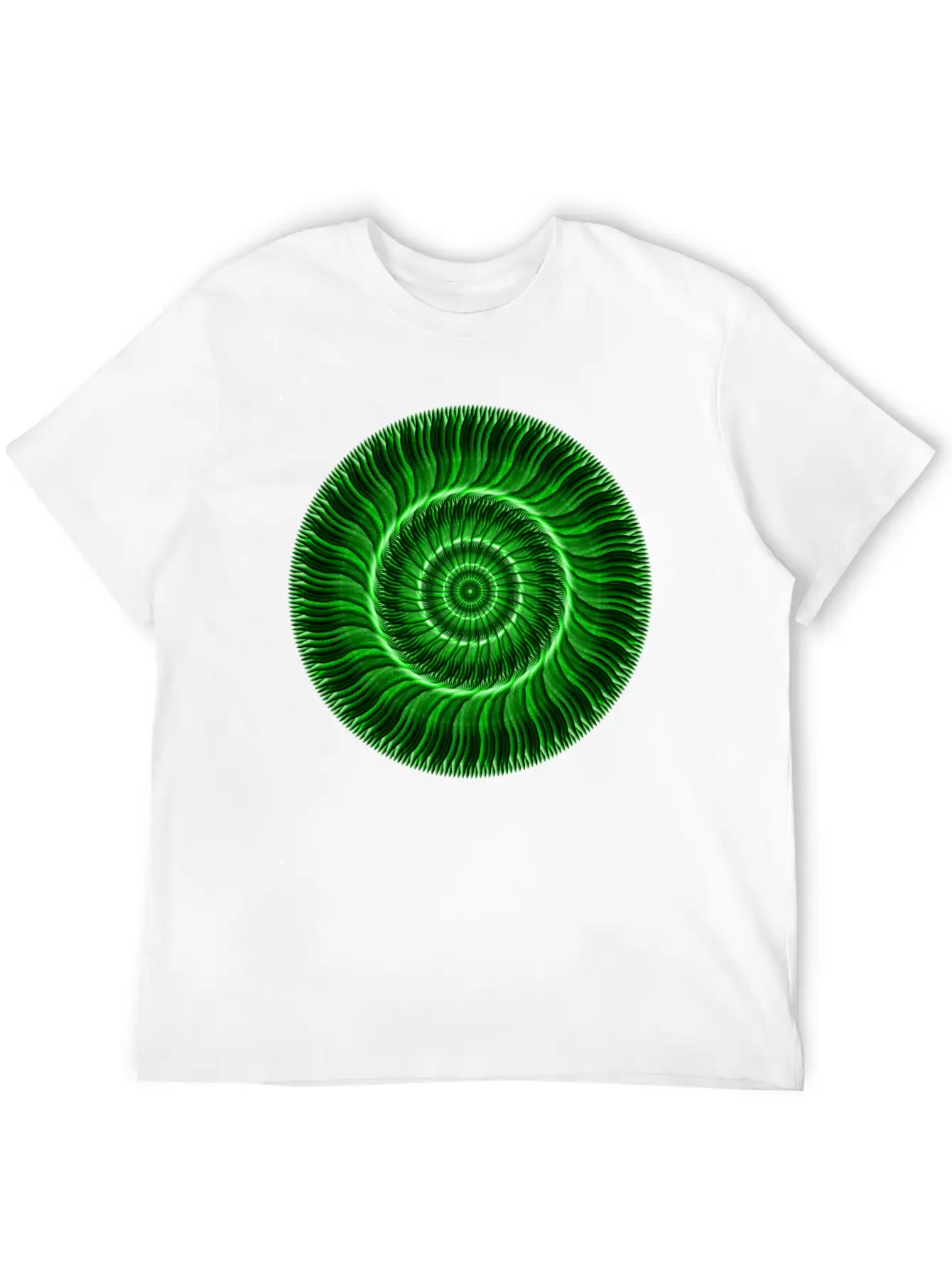 Watcher Of Green Mandala Breathable Soft Cotton T-Shirt – Timeless Casual Look