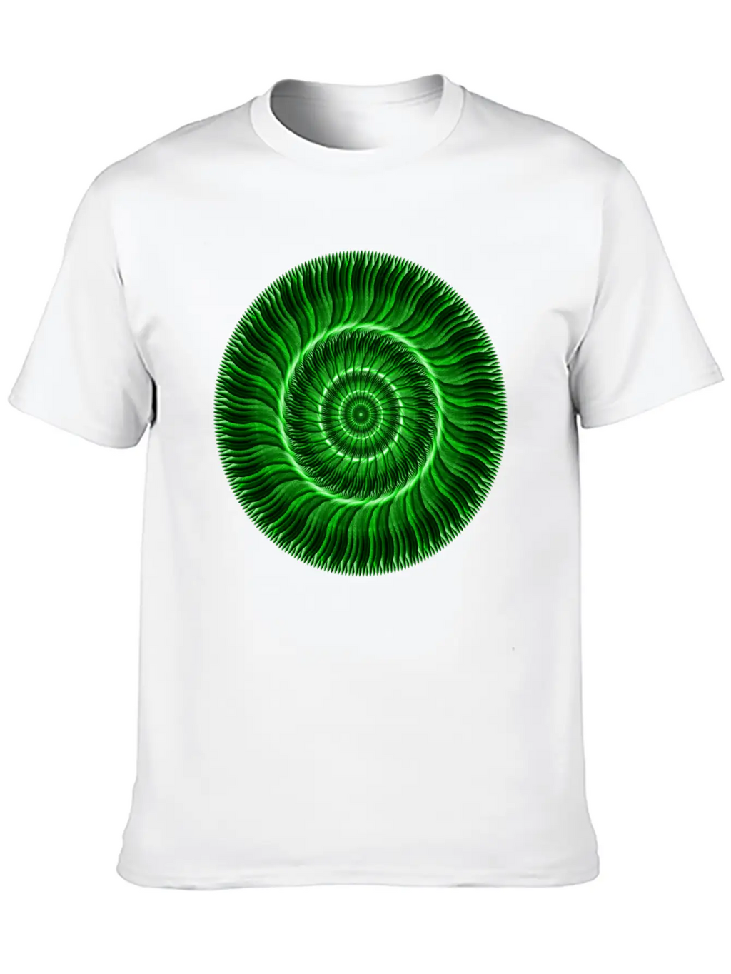Watcher Of Green Mandala Breathable Soft Cotton T-Shirt – Timeless Casual Look