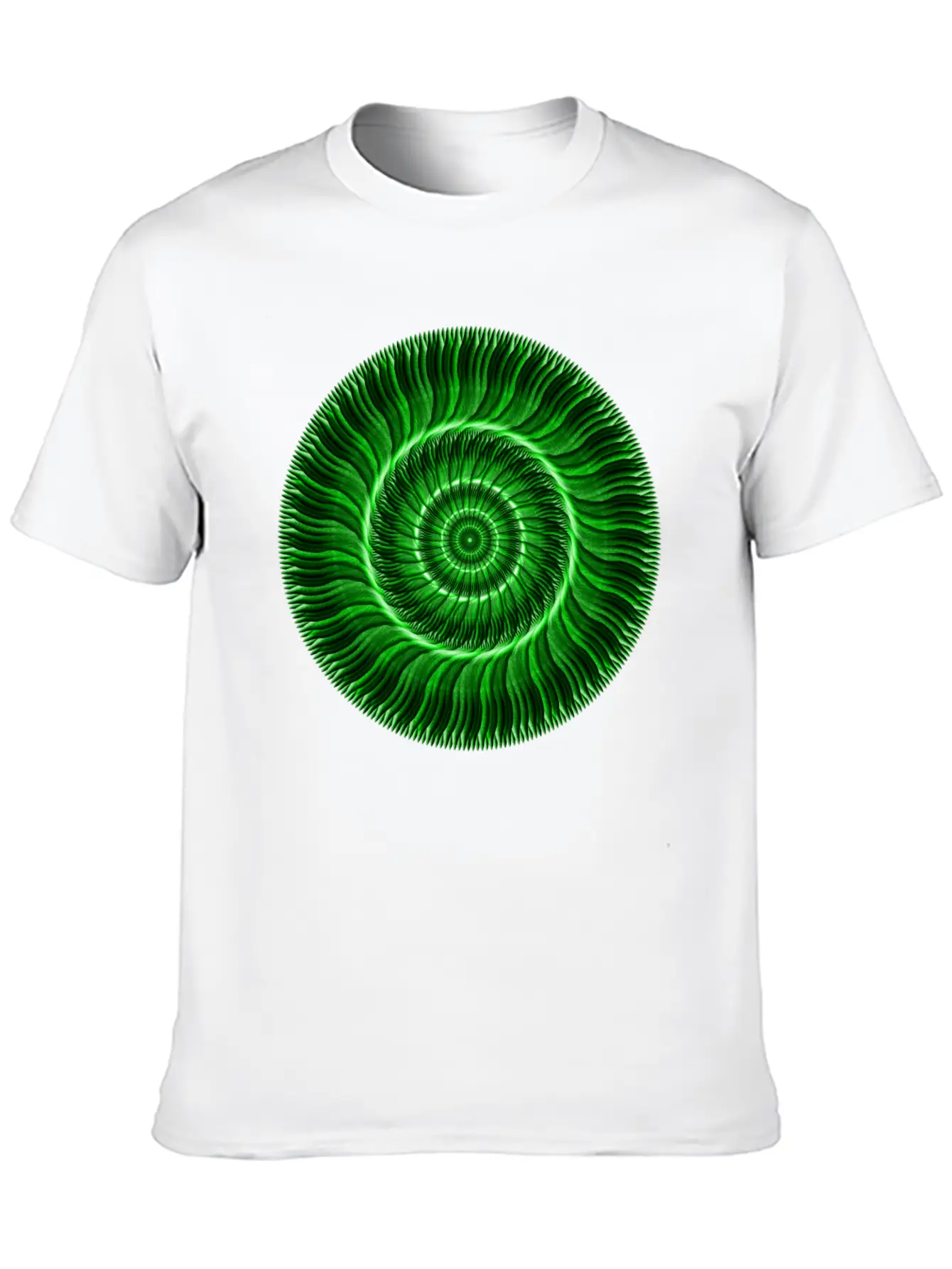 Watcher Of Green Mandala Breathable Soft Cotton T-Shirt – Timeless Casual Look