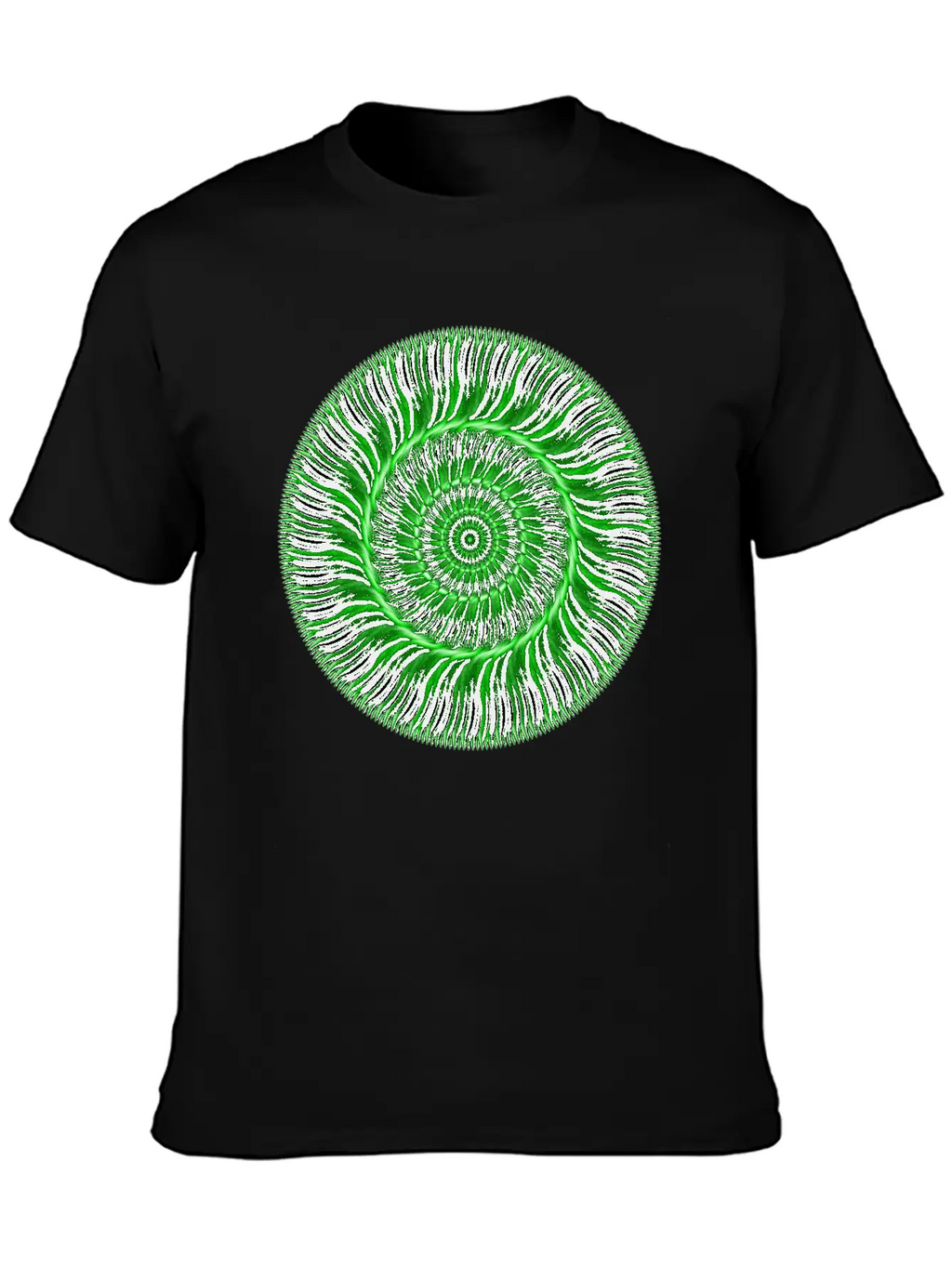 Watcher Of Green Mandala Breathable Soft Cotton T-Shirt – Timeless Casual Look