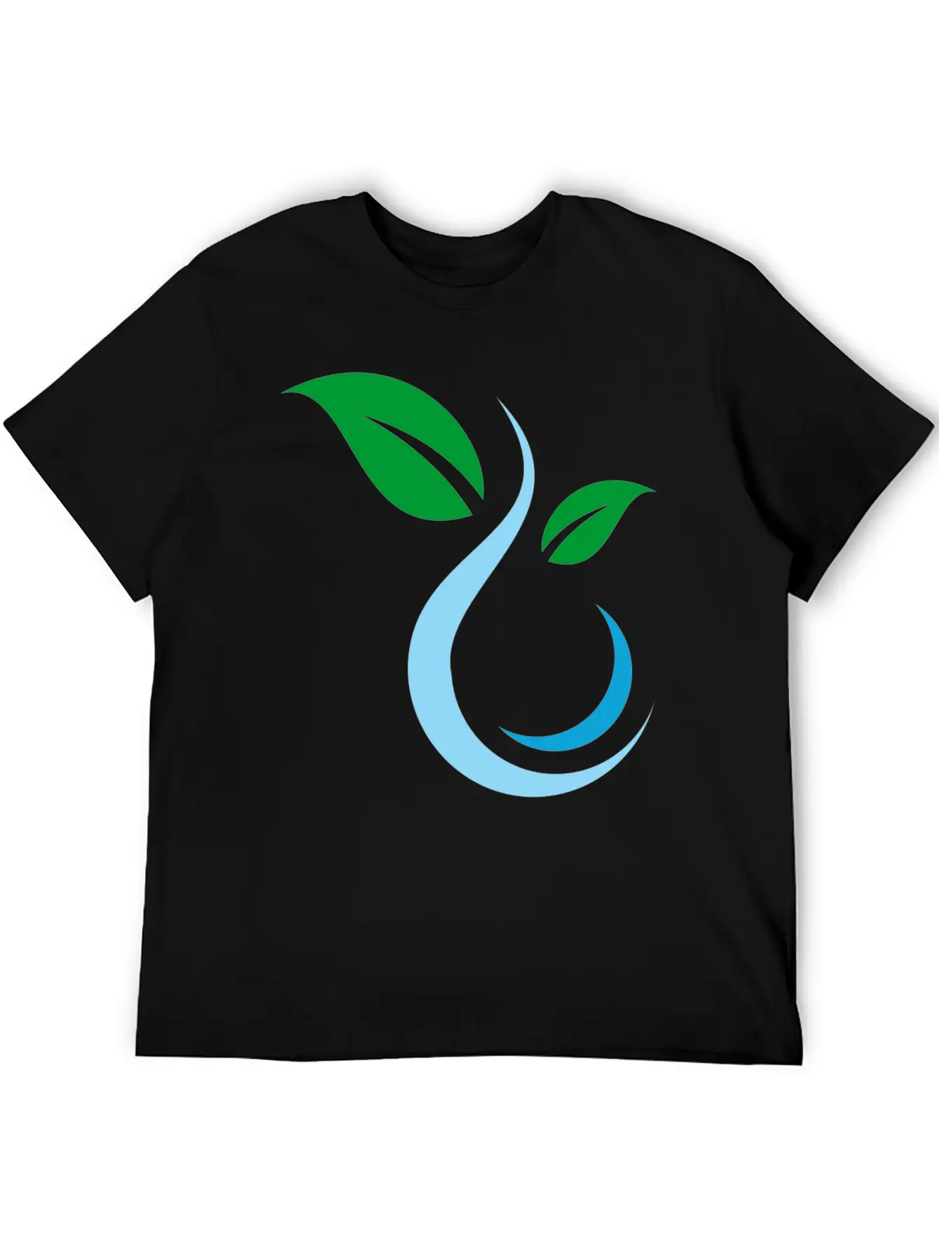 Water Nature Leaf Unisex Casual T-Shirt – Clean Design For Daily Comfort