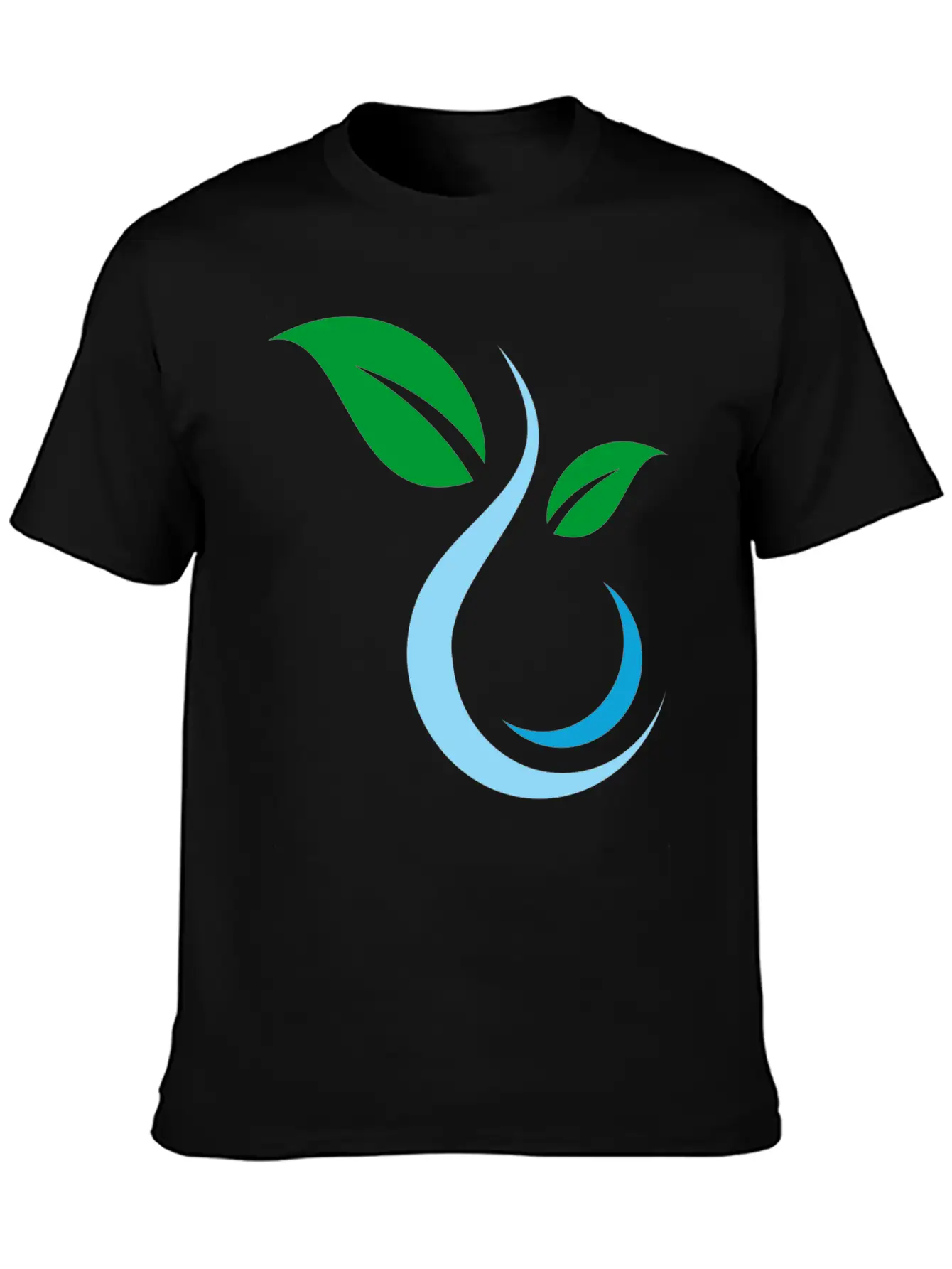 Water Nature Leaf Unisex Casual T-Shirt – Clean Design For Daily Comfort