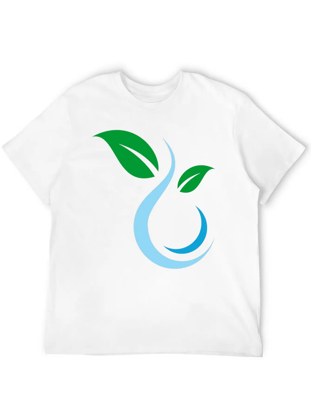 Water Nature Leaf Unisex Casual T-Shirt – Clean Design For Daily Comfort
