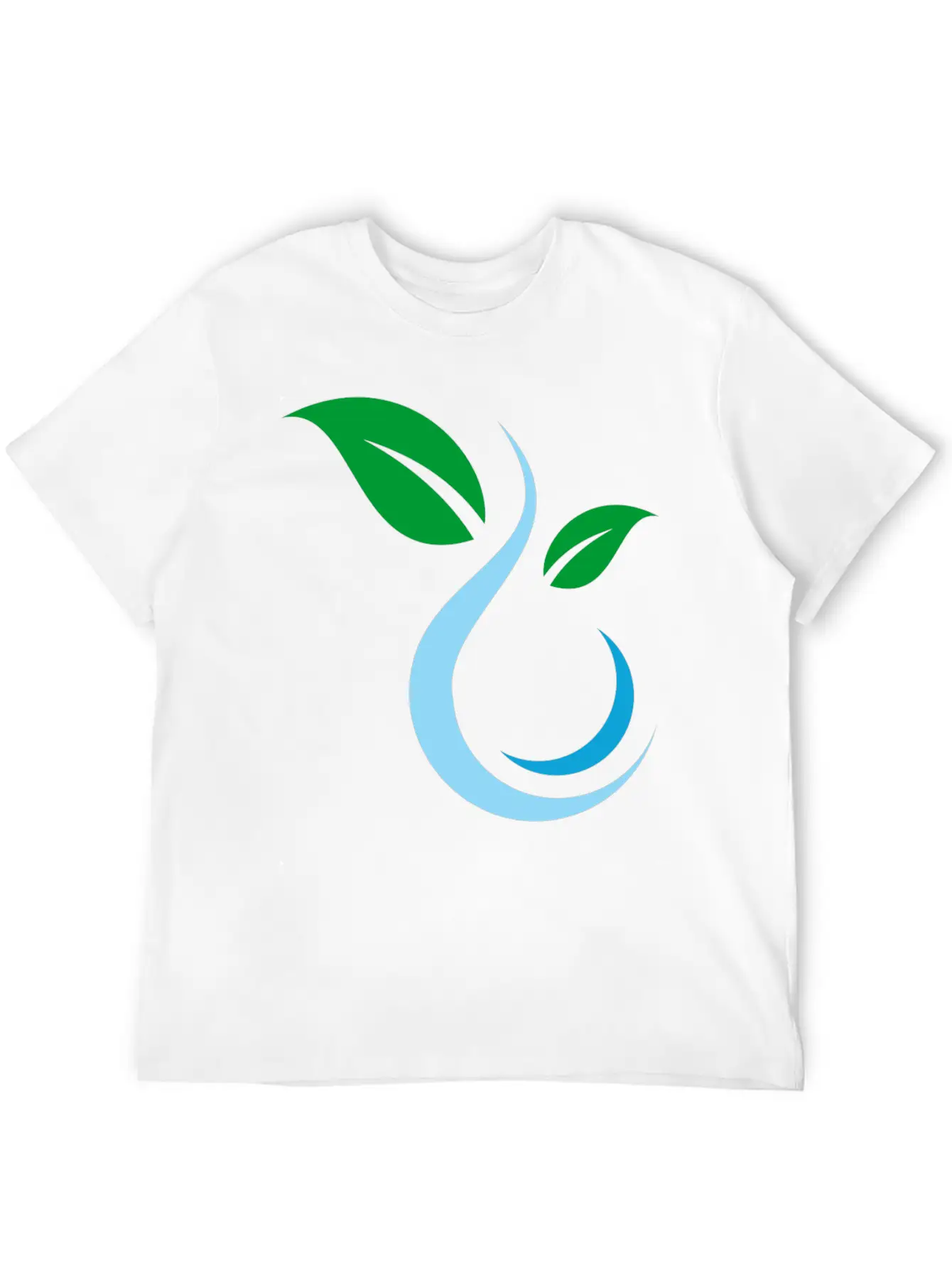 Water Nature Leaf Unisex Casual T-Shirt – Clean Design For Daily Comfort