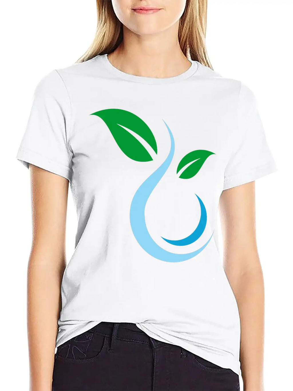Water Nature Leaf Unisex Casual T-Shirt – Clean Design For Daily Comfort