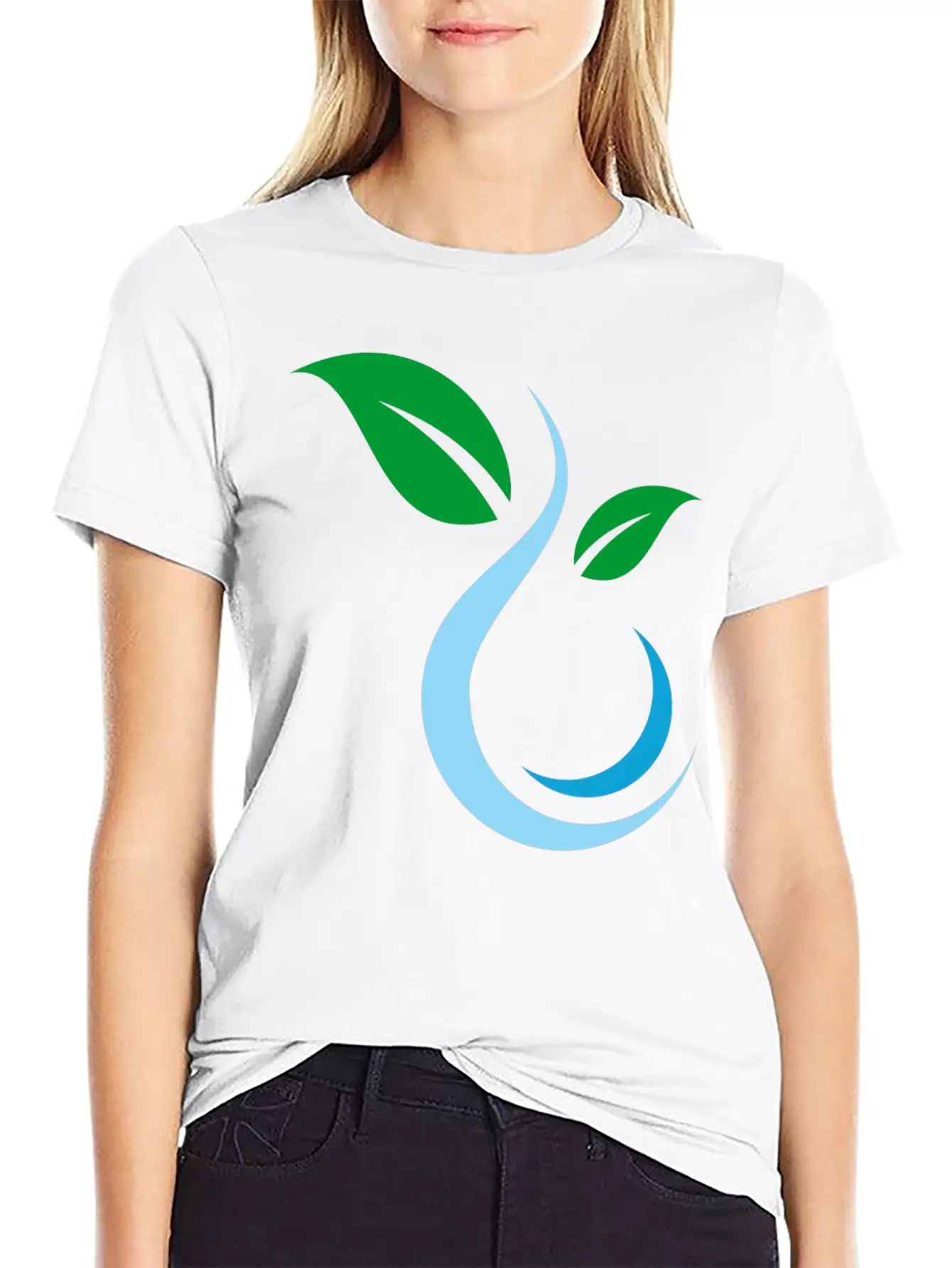 Water Nature Leaf Unisex Casual T-Shirt – Clean Design For Daily Comfort