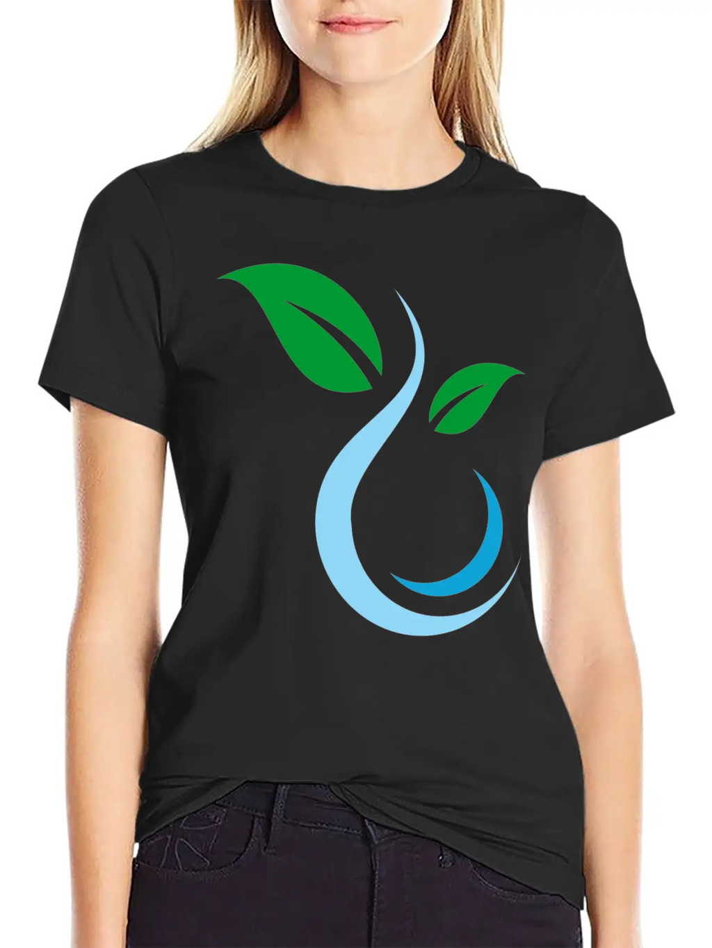 Water Nature Leaf Unisex Casual T-Shirt – Clean Design For Daily Comfort