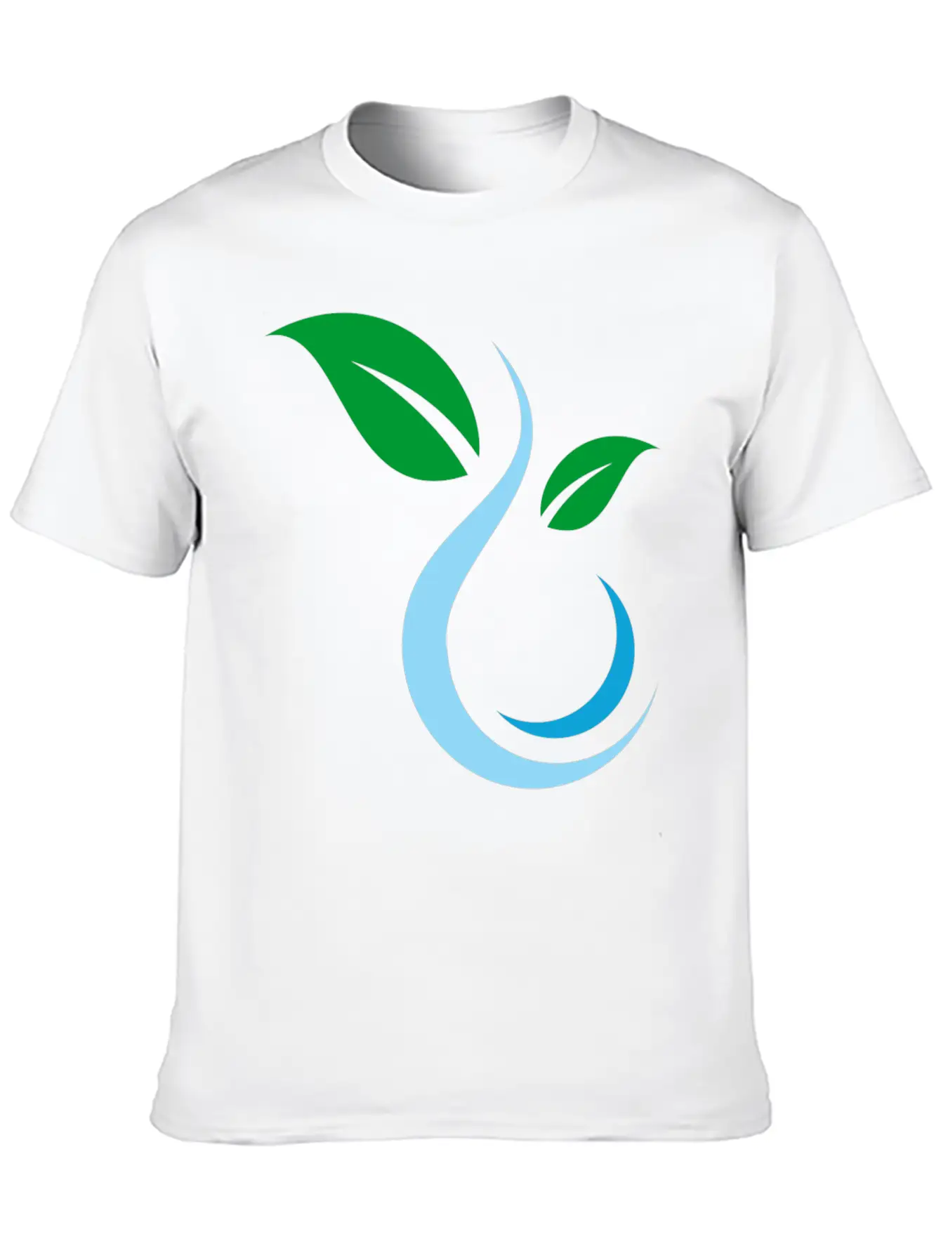 Water Nature Leaf Unisex Casual T-Shirt – Clean Design For Daily Comfort
