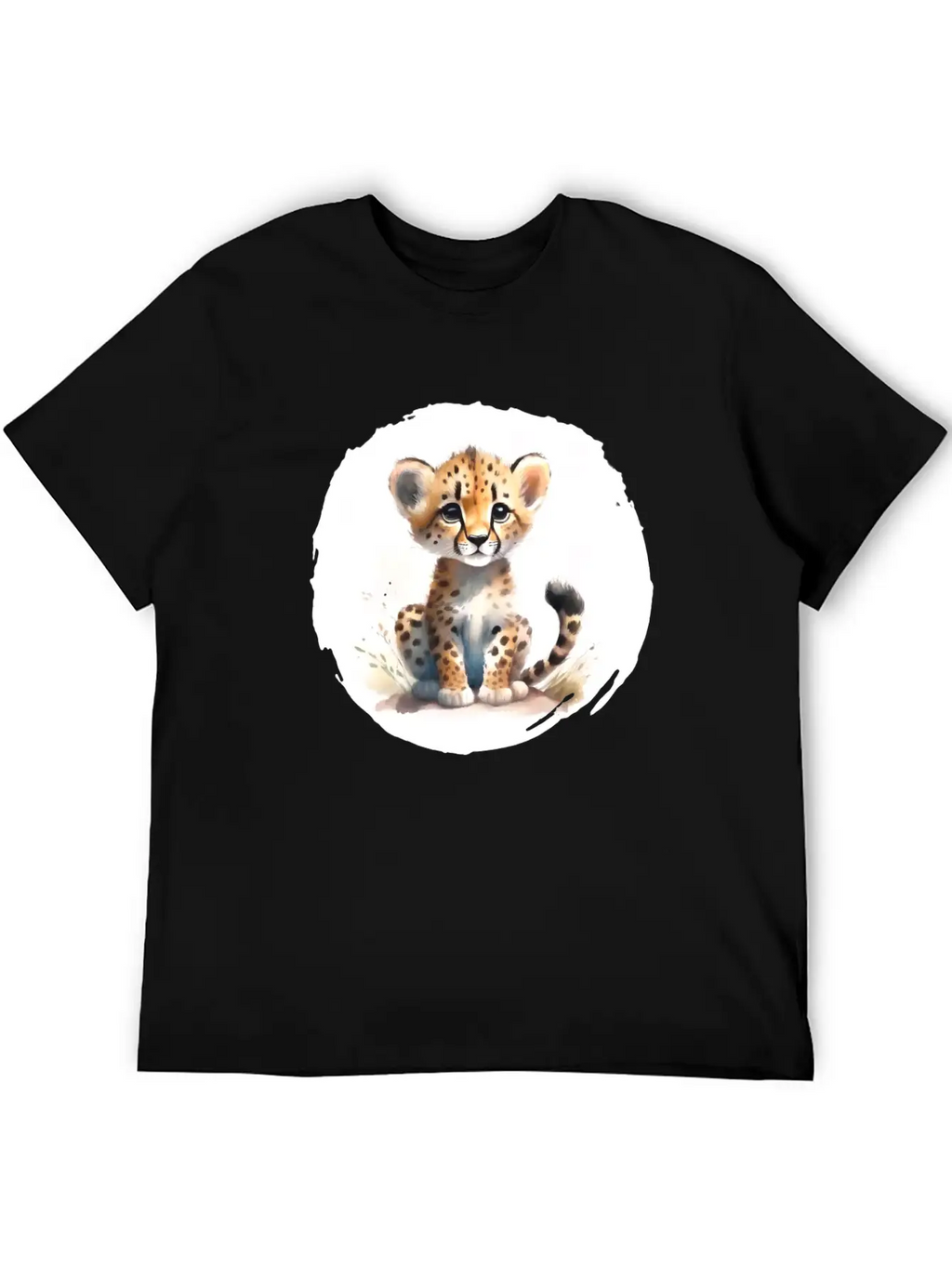 Watercolor Cheetah Stylish Everyday T-Shirt – Unisex Basic Cotton Tee