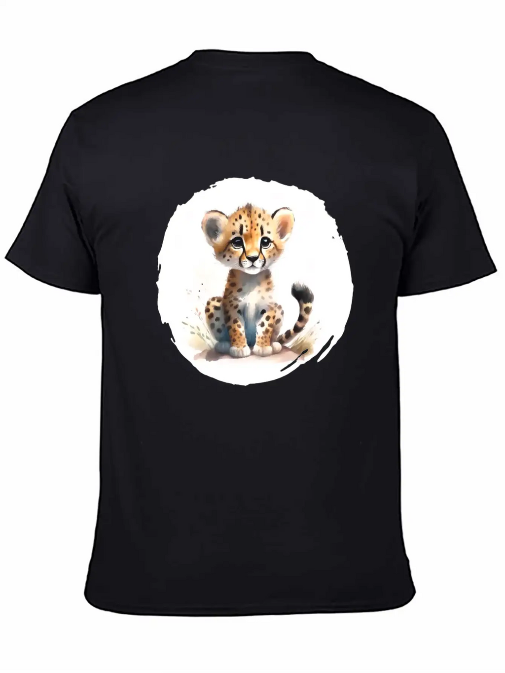 Watercolor Cheetah Stylish Everyday T-Shirt – Unisex Basic Cotton Tee