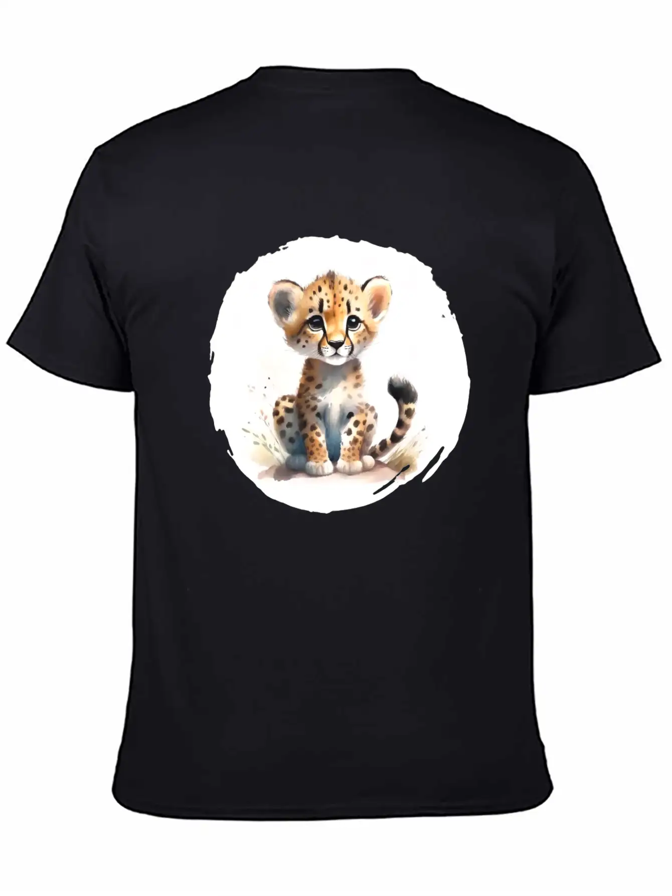 Watercolor Cheetah Stylish Everyday T-Shirt – Unisex Basic Cotton Tee