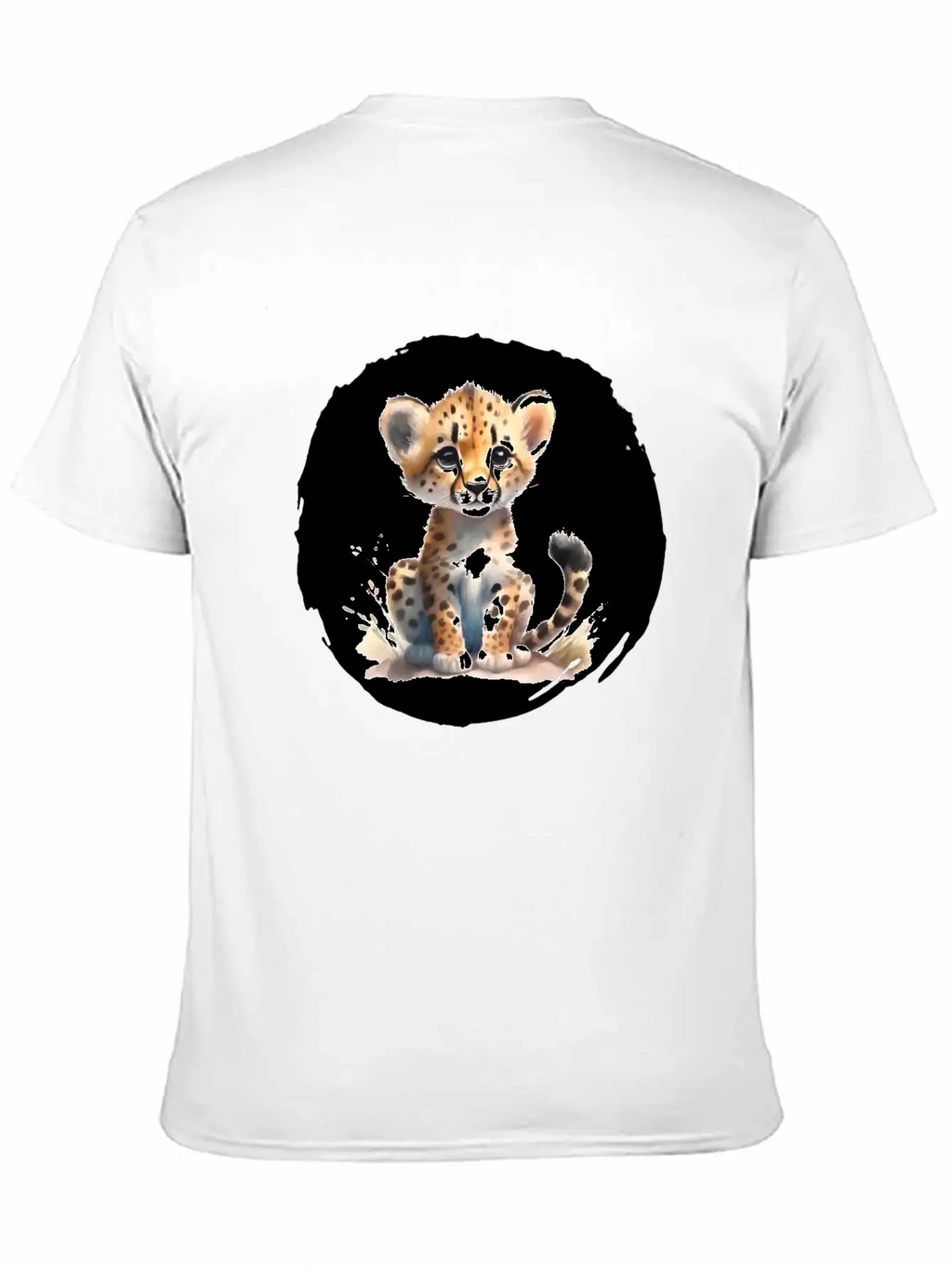 Watercolor Cheetah Stylish Everyday T-Shirt – Unisex Basic Cotton Tee