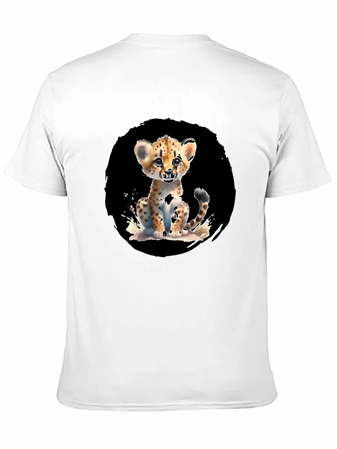 Watercolor Cheetah Stylish Everyday T-Shirt – Unisex Basic Cotton Tee