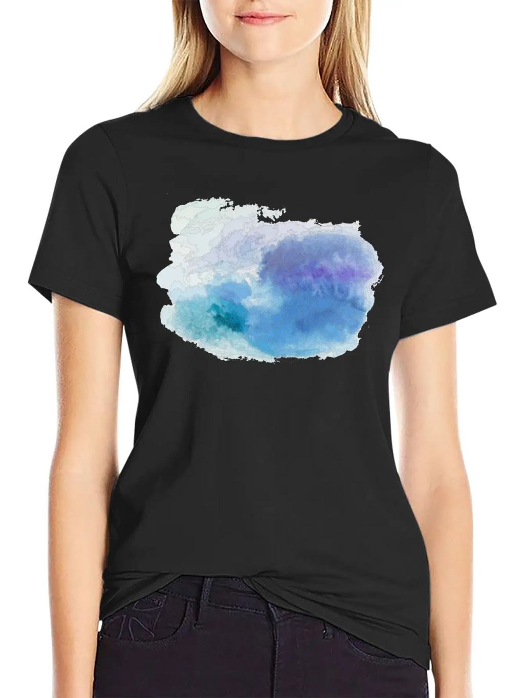 Watercolor Classic Fit Graphic Tee For Daily Comfort – Unisex Cotton Shirt