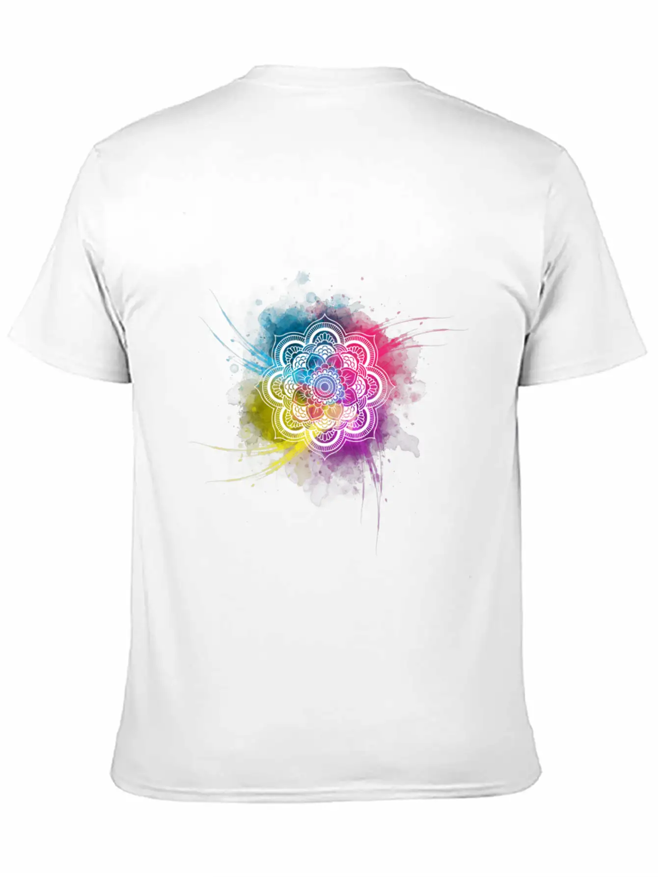 Watercolor Mandala Casual Graphic T-Shirt – Simple And Comfortable Daily Wear