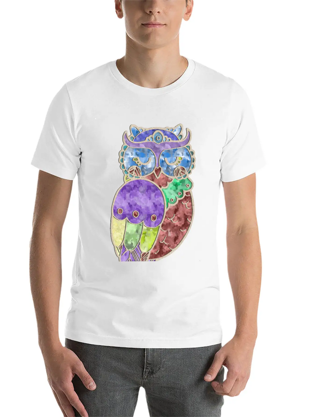 Watercolor Owl Stylish Everyday T-Shirt – Unisex Basic Cotton Tee