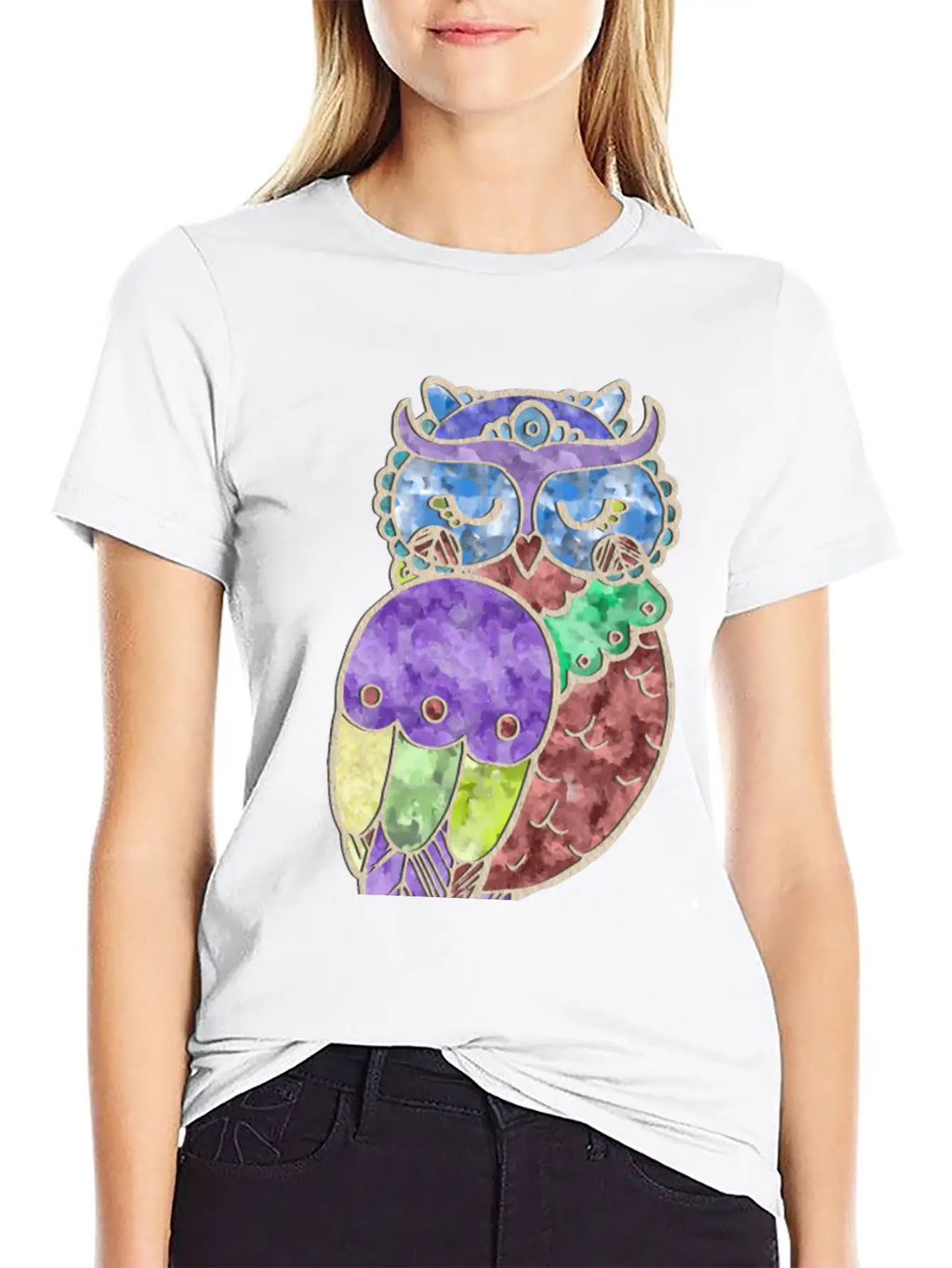 Watercolor Owl Stylish Everyday T-Shirt – Unisex Basic Cotton Tee