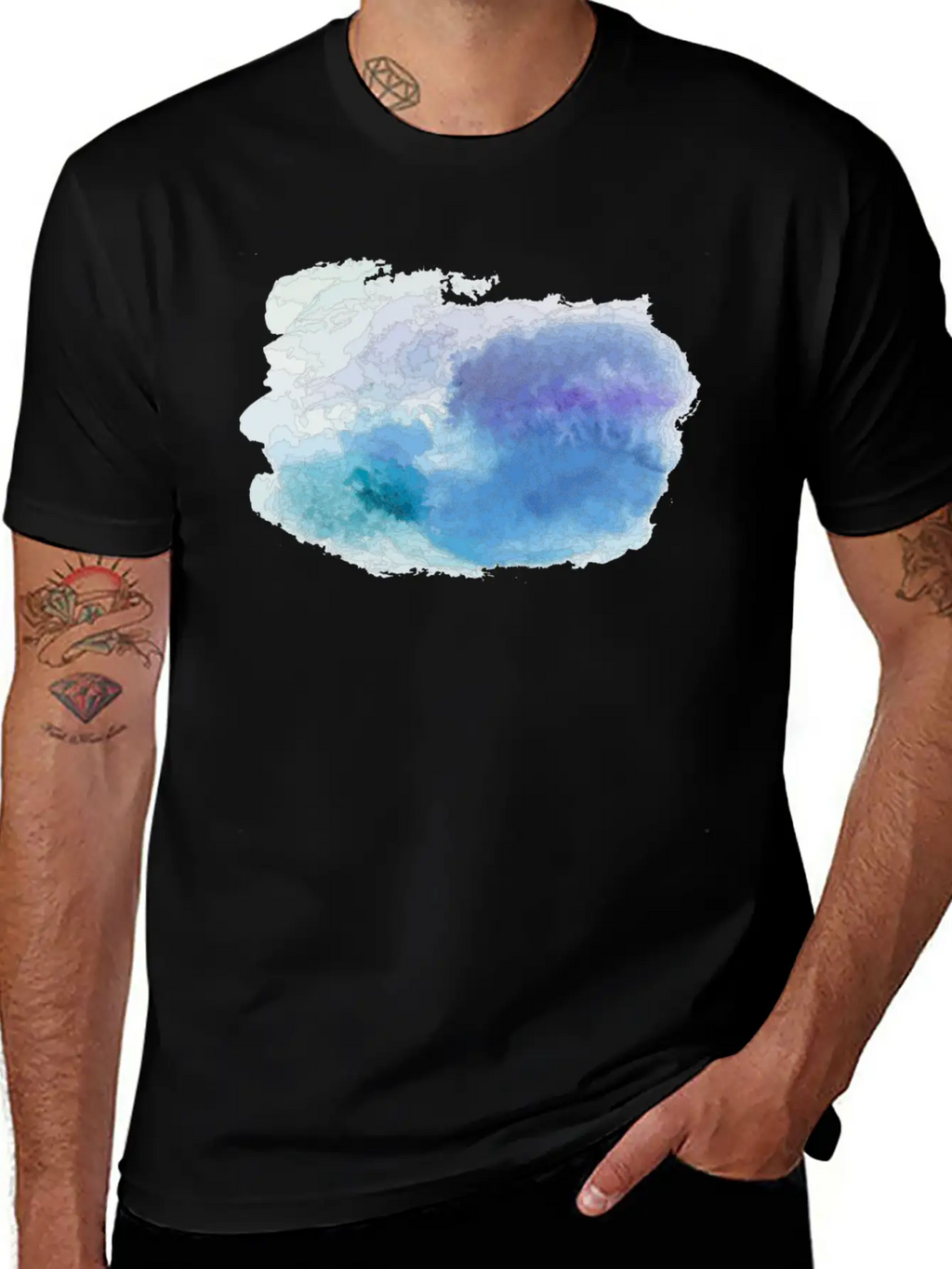 Watercolor Unisex Casual T-Shirt – Clean Design For Daily Comfort
