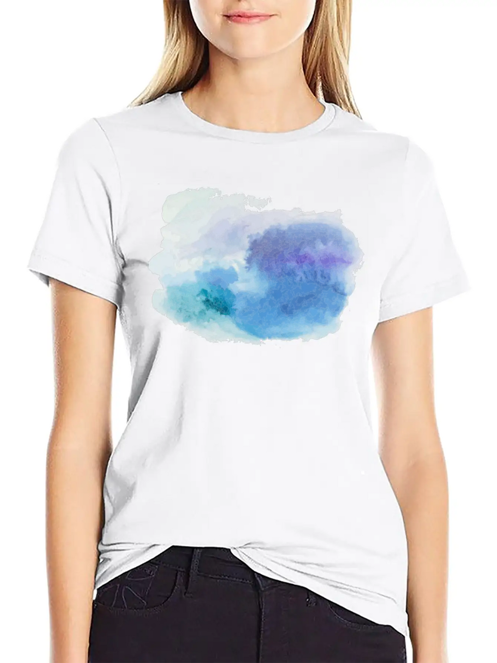 Watercolor Unisex Casual T-Shirt – Clean Design For Daily Comfort
