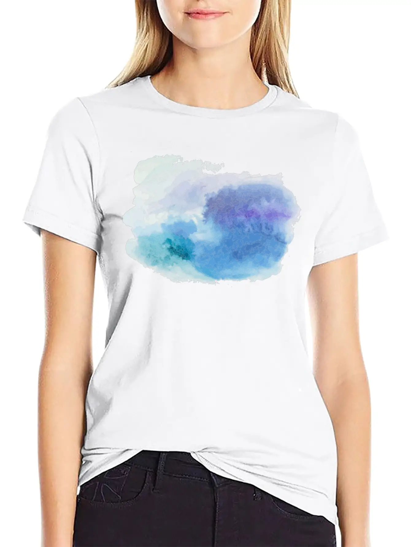Watercolor Unisex Casual T-Shirt – Clean Design For Daily Comfort