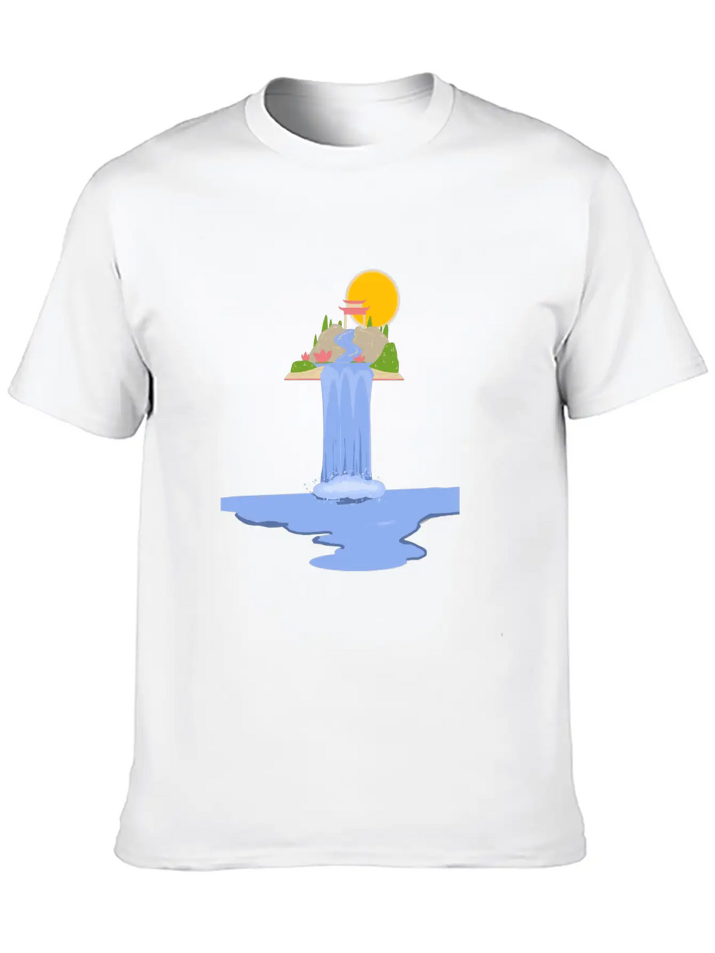 Waterfall Breathable Soft Cotton T-Shirt – Timeless Casual Look