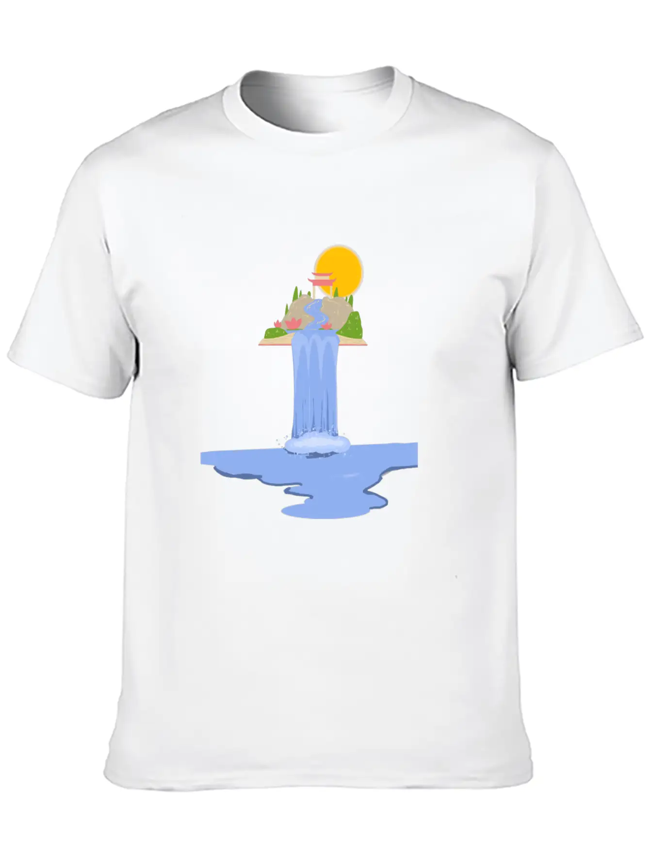 Waterfall Breathable Soft Cotton T-Shirt – Timeless Casual Look