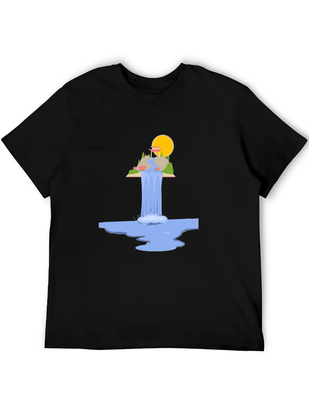 Waterfall Breathable Soft Cotton T-Shirt – Timeless Casual Look