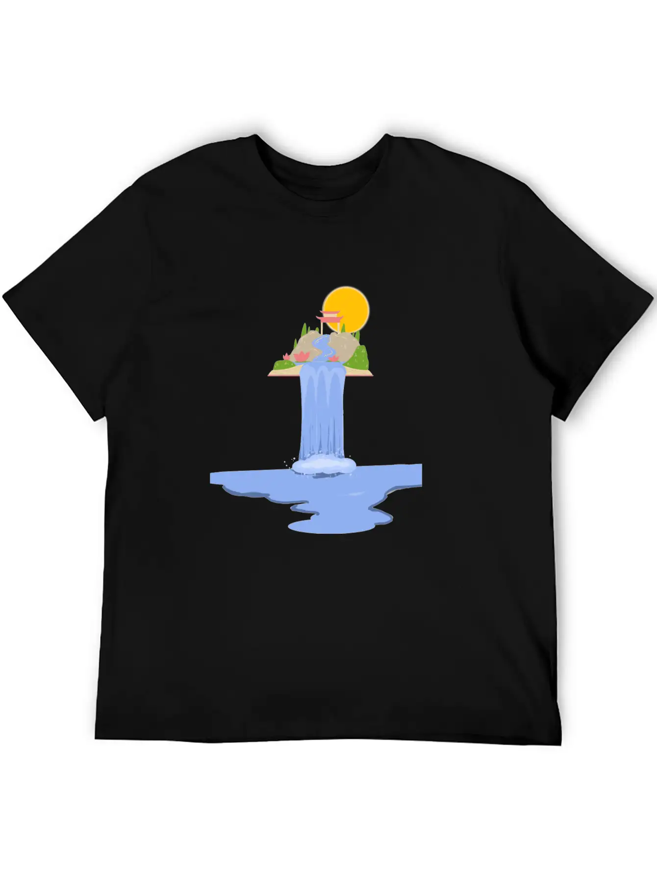 Waterfall Breathable Soft Cotton T-Shirt – Timeless Casual Look