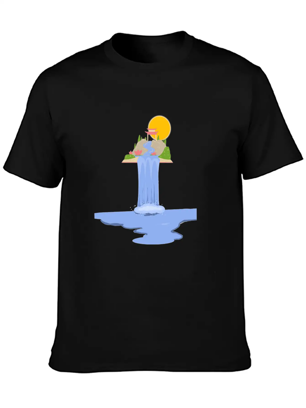 Waterfall Breathable Soft Cotton T-Shirt – Timeless Casual Look
