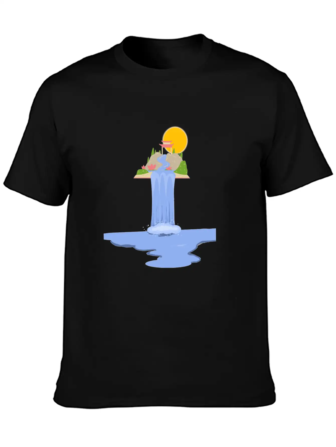 Waterfall Breathable Soft Cotton T-Shirt – Timeless Casual Look