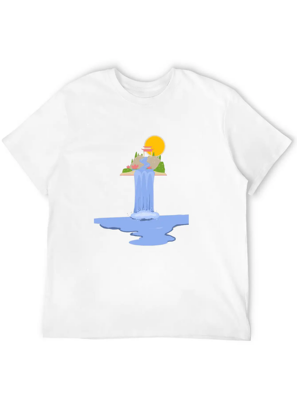 Waterfall Breathable Soft Cotton T-Shirt – Timeless Casual Look