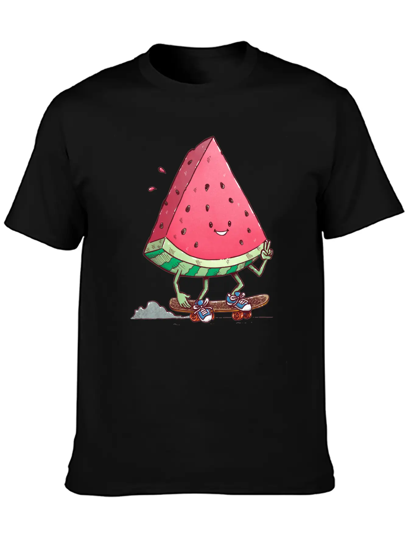 Watermelon Slice Skater Unisex Casual T-Shirt – Clean Design For Daily Comfort
