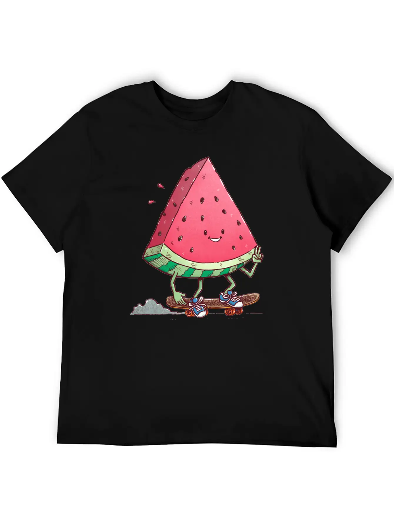 Watermelon Slice Skater Unisex Casual T-Shirt – Clean Design For Daily Comfort