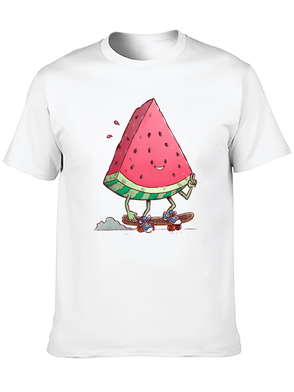Watermelon Slice Skater Unisex Casual T-Shirt – Clean Design For Daily Comfort
